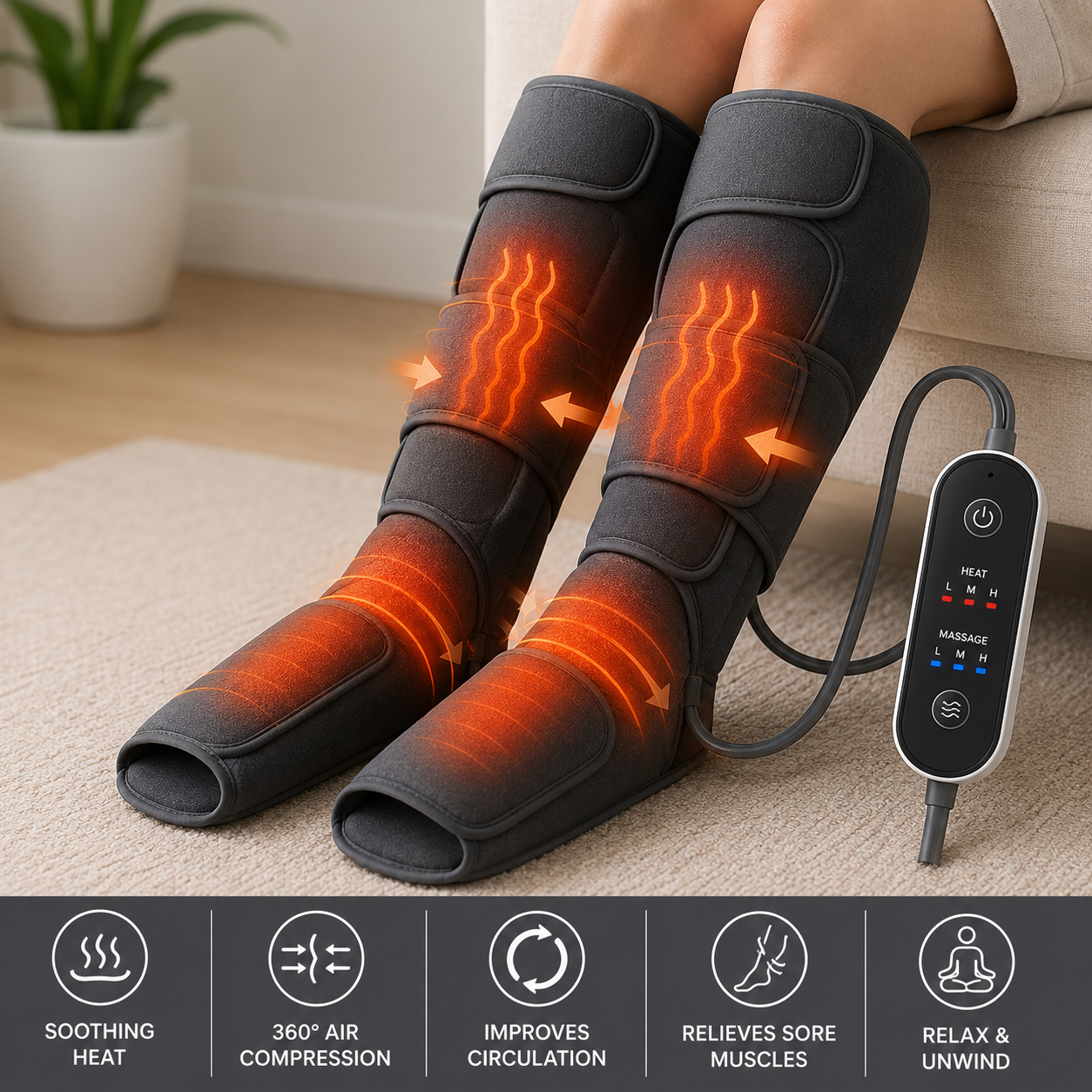 Heated Leg Massager Wrap