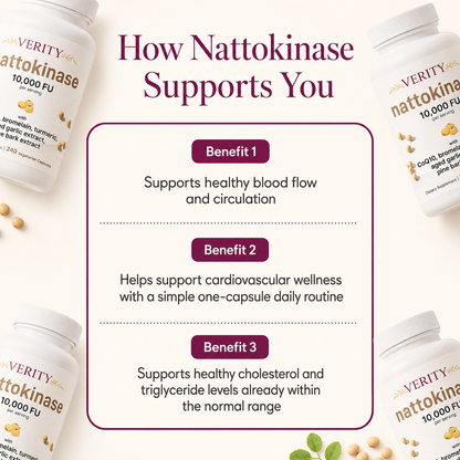 Verity HeartFlow Nattokinase 10,000 FU Complex