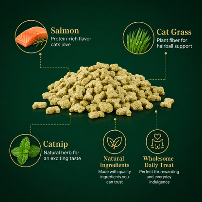 FurFlow™ Cat Treats for Hairball Support, Gut Strength, & Dental Care