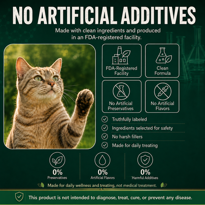 FurFlow™ Cat Treats for Hairball Support, Gut Strength, & Dental Care