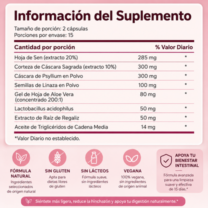 VERITY™ Limpieza Intestinal de 15 Días | Apoyo Digestivo Natural