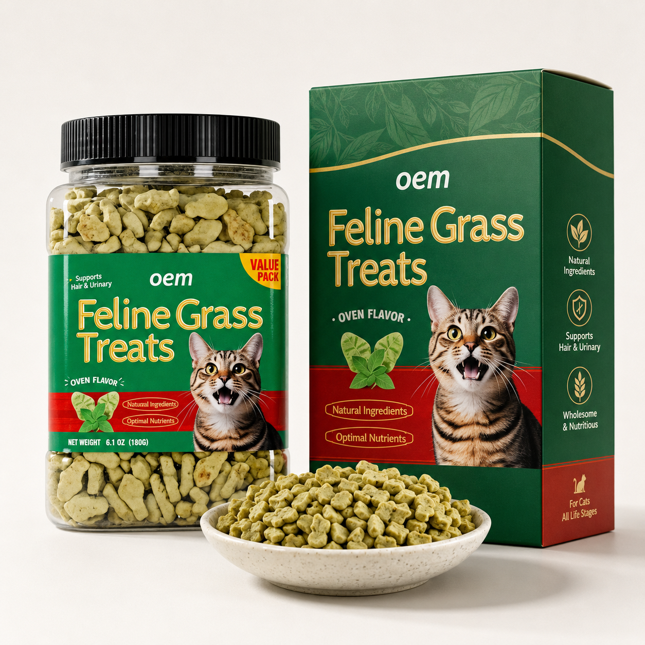 FurFlow™ Cat Treats for Hairball Support, Gut Strength, & Dental Care